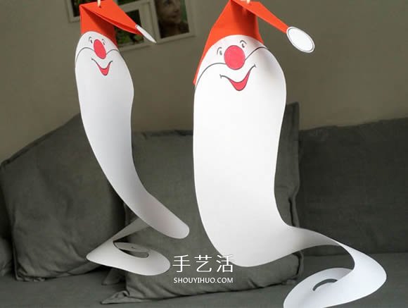 简单的幽灵态圣诞老人挂饰手工制作教程 -  www.shouyihuo.com