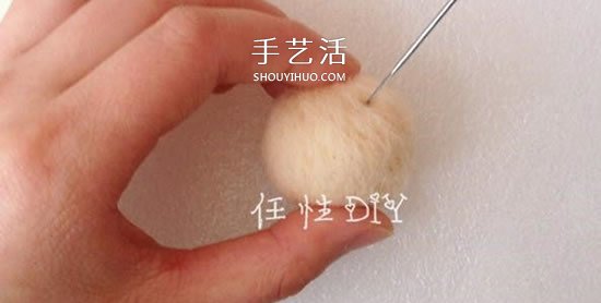 羊毛毡戳圆球的方法 最简单的基础教程图解 -  www.shouyihuo.com