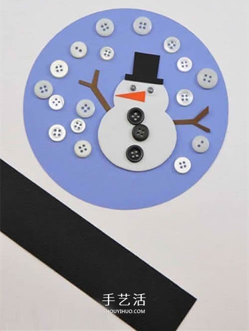 冬天雪人装饰摆件的做法 卡纸制作雪人装饰品 -  www.shouyihuo.com