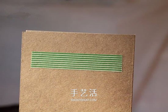 用胶带纸贴出圣诞贺卡 最简单圣诞节贺卡DIY -  www.shouyihuo.com