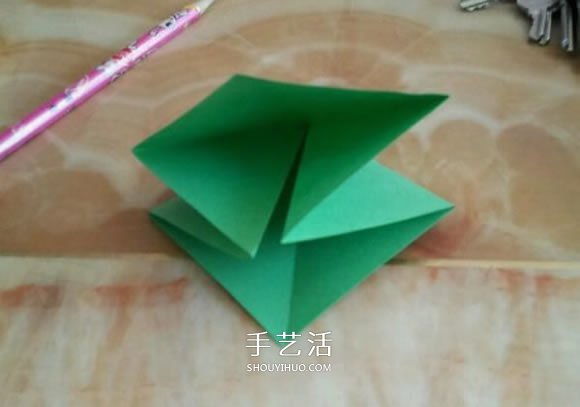 简单手工折纸盒子图解 漂亮的正方形纸盒折法 -  www.shouyihuo.com