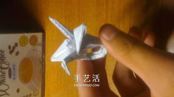 怎么手工折纸千纸鹤戒指的方法图解过程 -  www.shouyihuo.com