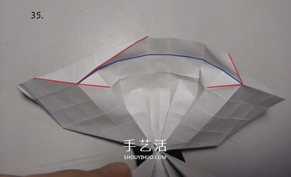 折纸蝴蝶的详细步骤图 手工菜粉蝶的折法图解 -  www.shouyihuo.com
