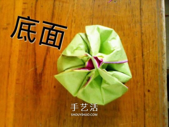 月季花的折法简单易学 情人节月季花手工制作 -  www.shouyihuo.com