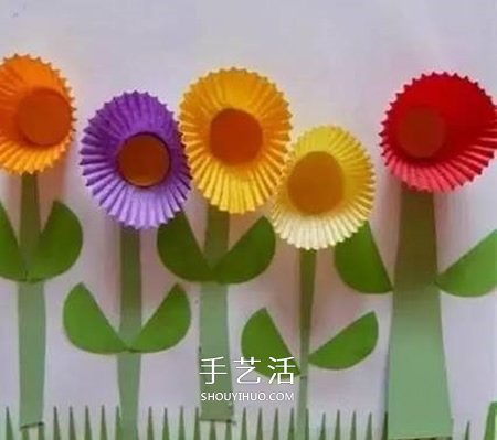 最简单蛋糕纸花的做法 蛋糕纸手工制作可爱小花 -  www.shouyihuo.com