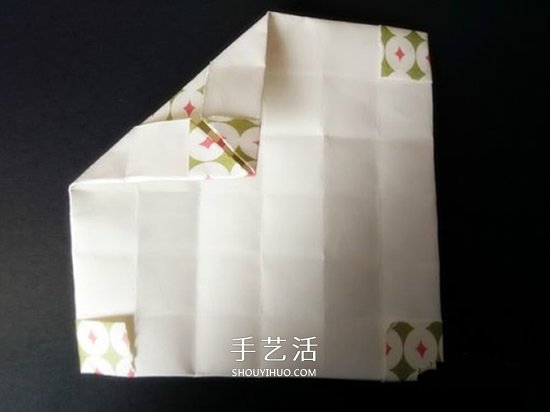 简单格子爱心怎么折 格纹桃心的折叠方法图解 -  www.shouyihuo.com