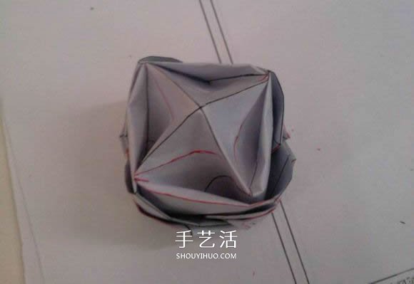 罗斯巴德玫瑰花的折法 折纸卷心福山的步骤图 -  www.shouyihuo.com