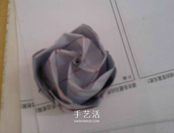 罗斯巴德玫瑰花的折法 折纸卷心福山的步骤图 -  www.shouyihuo.com