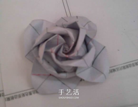 罗斯巴德玫瑰花的折法 折纸卷心福山的步骤图 -  www.shouyihuo.com