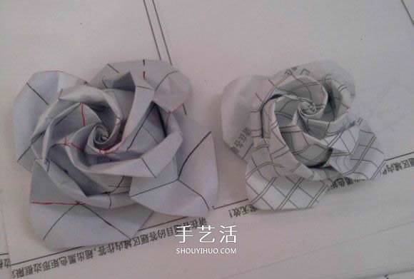 罗斯巴德玫瑰花的折法 折纸卷心福山的步骤图 -  www.shouyihuo.com