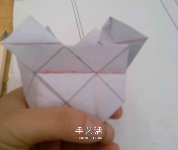 罗斯巴德玫瑰花的折法 折纸卷心福山的步骤图 -  www.shouyihuo.com
