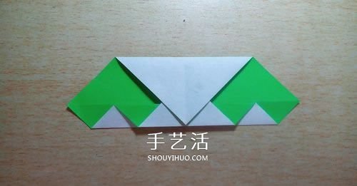 大格纹爱心的折纸方法 简单格纹心叠纸图解 -  www.shouyihuo.com