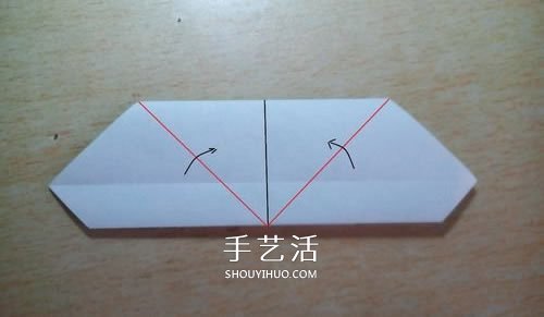 大格纹爱心的折纸方法 简单格纹心叠纸图解 -  www.shouyihuo.com