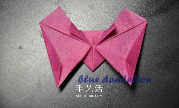 浪漫蝴蝶心的折法图解 折纸蝴蝶爱心的步骤图 -  www.shouyihuo.com
