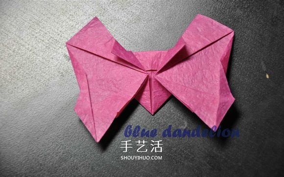 浪漫蝴蝶心的折法图解 折纸蝴蝶爱心的步骤图 -  www.shouyihuo.com