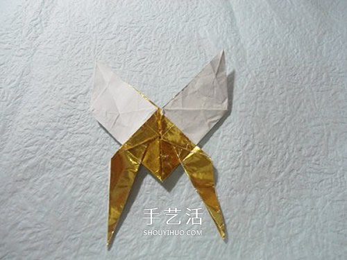 HTQ蝴蝶基本型的折纸方法 木有整形的步骤！ -  www.shouyihuo.com