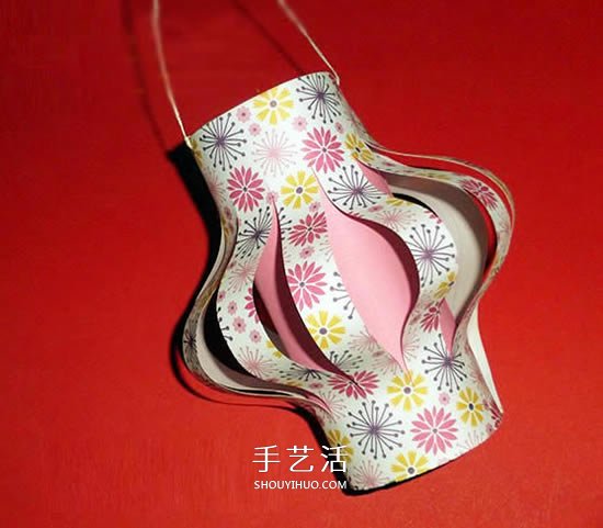 用纸筒做灯笼的方法 废物利用纸灯笼DIY图解 -  www.shouyihuo.com
