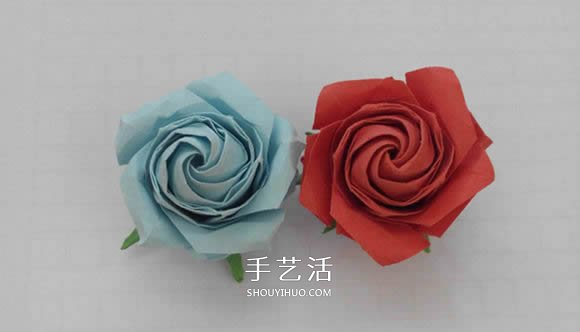 五瓣佐藤玫瑰折法图解 怎么折佐藤玫瑰花步骤 -  www.shouyihuo.com