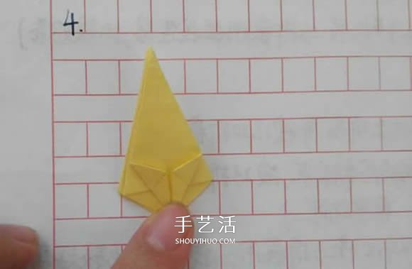 五瓣佐藤玫瑰折法图解 怎么折佐藤玫瑰花步骤 -  www.shouyihuo.com