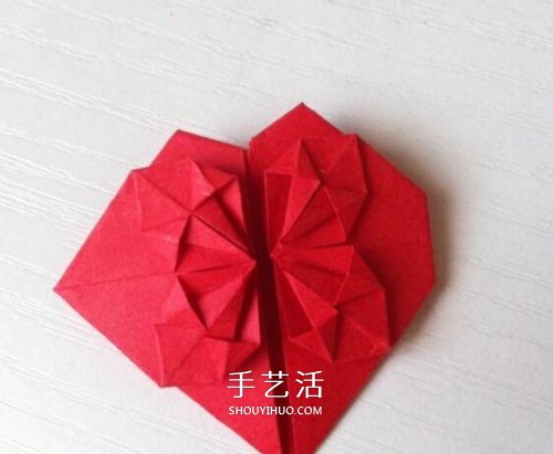 情人节创意折纸 爱的“心花怒放”折纸图解 -  www.shouyihuo.com