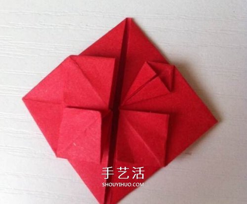 情人节创意折纸 爱的“心花怒放”折纸图解 -  www.shouyihuo.com