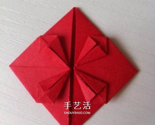 情人节创意折纸 爱的“心花怒放”折纸图解 -  www.shouyihuo.com