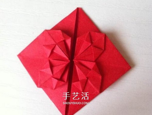 情人节创意折纸 爱的“心花怒放”折纸图解 -  www.shouyihuo.com