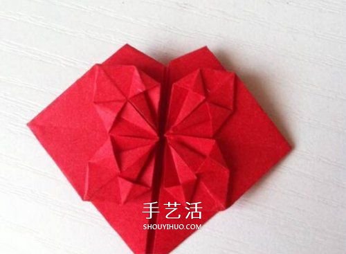 情人节创意折纸 爱的“心花怒放”折纸图解 -  www.shouyihuo.com