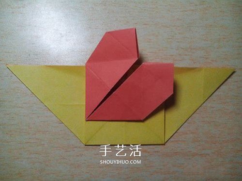 月亮代表我的心：浪漫月上心的折纸方法图解 -  www.shouyihuo.com