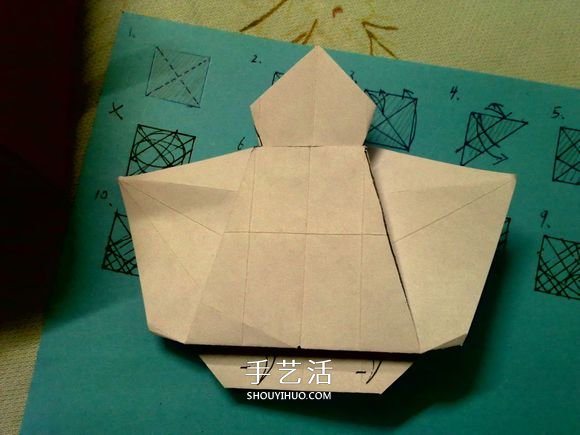 萌神折纸教程 可爱立体大白的折法图解步骤 -  www.shouyihuo.com