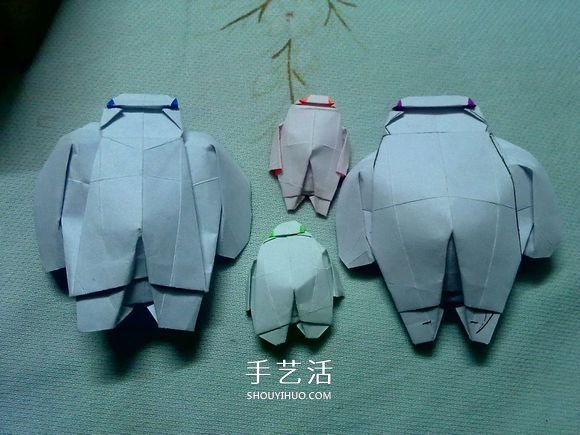 萌神折纸教程 可爱立体大白的折法图解步骤 -  www.shouyihuo.com