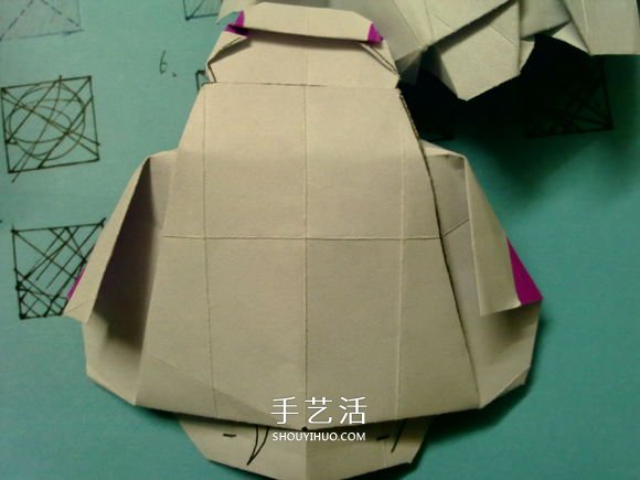 萌神折纸教程 可爱立体大白的折法图解步骤 -  www.shouyihuo.com