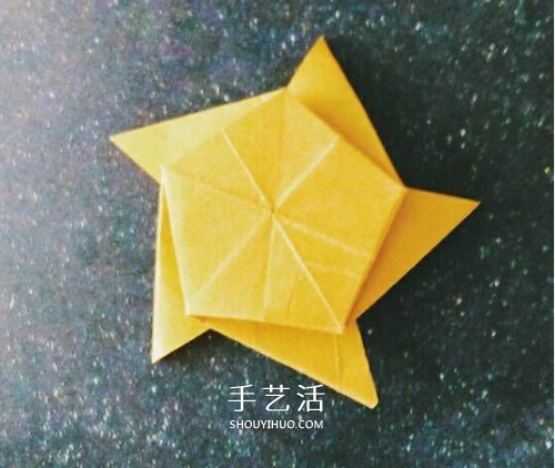 立体小星星的折法图解 漂亮五角星怎么折教程 -  www.shouyihuo.com