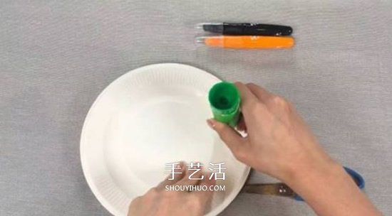 幼儿园简单小手工 用纸餐盘做可爱小刺猬方法 -  www.shouyihuo.com