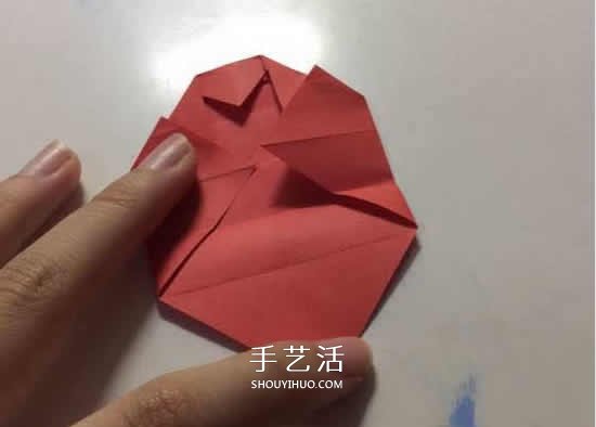 浪漫小秘密！对着光才能发现的透光心折纸图解 -  www.shouyihuo.com