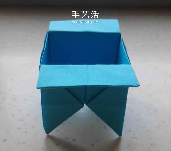 儿童简单折纸盒教程 鼎形纸盒的折法图解 -  www.shouyihuo.com