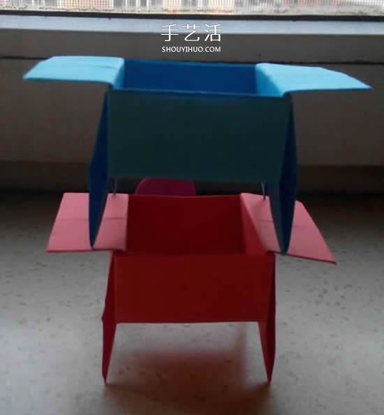 儿童简单折纸盒教程 鼎形纸盒的折法图解 -  www.shouyihuo.com