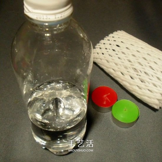水果网套废物利用 配上矿泉水瓶做灯笼灯饰 -  www.shouyihuo.com