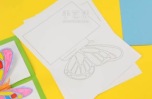 蝴蝶贺卡的制作方法 立体蝴蝶贺卡怎么做图解 -  www.shouyihuo.com