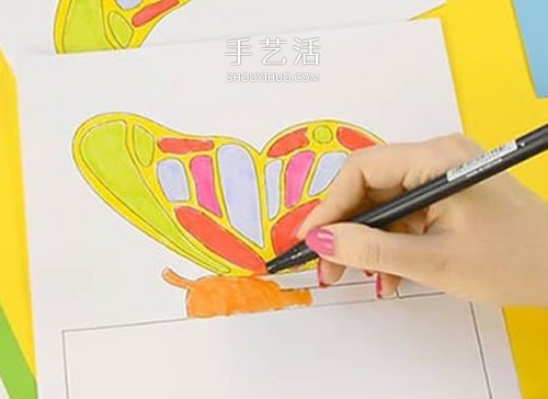 蝴蝶贺卡的制作方法 立体蝴蝶贺卡怎么做图解 -  www.shouyihuo.com
