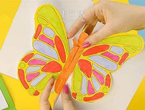 蝴蝶贺卡的制作方法 立体蝴蝶贺卡怎么做图解 -  www.shouyihuo.com