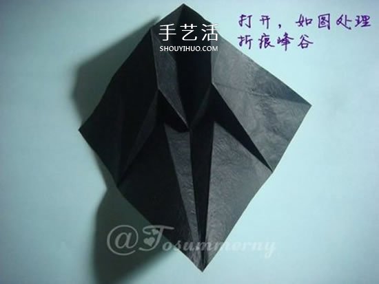 猫奴还不快来拜见！坐姿立体猫咪的折纸图解 -  www.shouyihuo.com