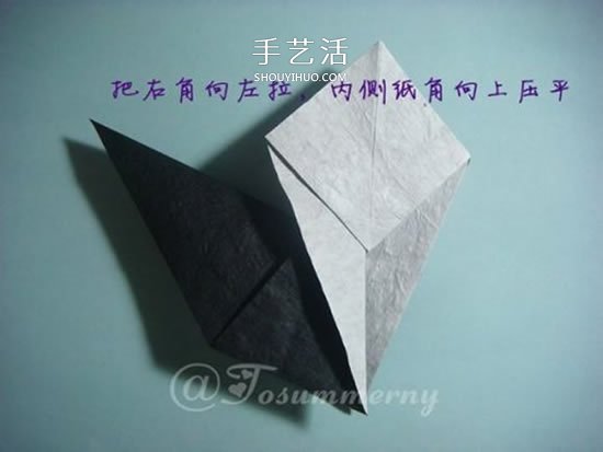 猫奴还不快来拜见！坐姿立体猫咪的折纸图解 -  www.shouyihuo.com