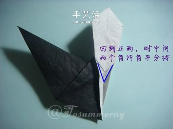 猫奴还不快来拜见！坐姿立体猫咪的折纸图解 -  www.shouyihuo.com
