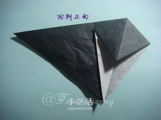 猫奴还不快来拜见！坐姿立体猫咪的折纸图解 -  www.shouyihuo.com