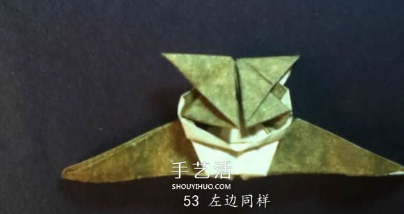 把猫猫“戴”身边！猫头戒指的折纸方法图解 -  www.shouyihuo.com