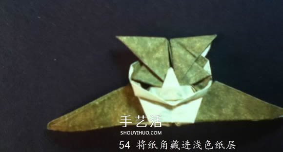 把猫猫“戴”身边！猫头戒指的折纸方法图解 -  www.shouyihuo.com