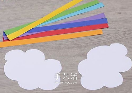 雨后总会有彩虹！卡纸手工制作励志彩虹图解 -  www.shouyihuo.com