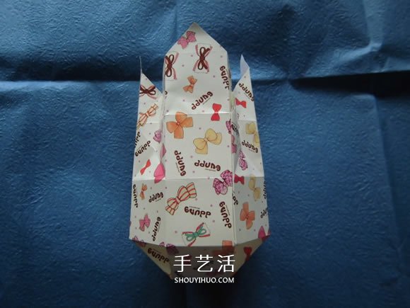 八面玲珑绣球礼盒折法 折纸绣球礼品盒的方法 -  www.shouyihuo.com