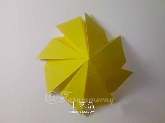 冬日里的暖阳！手工折纸立体太阳的折法图解 -  www.shouyihuo.com